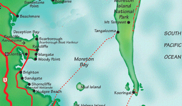 Moreton Island Map Moreton Bay